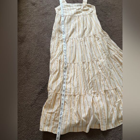 Madewell Striped Button Back Tiered Midi Dress - Picture 12 of 13